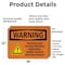 Signmission Photovoltaic System Provides With Symbol OSHA Warning Sign, Vinyl Decal, 18in W x 12in L, 2PK OS-2PACK-WS-D-1218-L-12306 - alternate 2